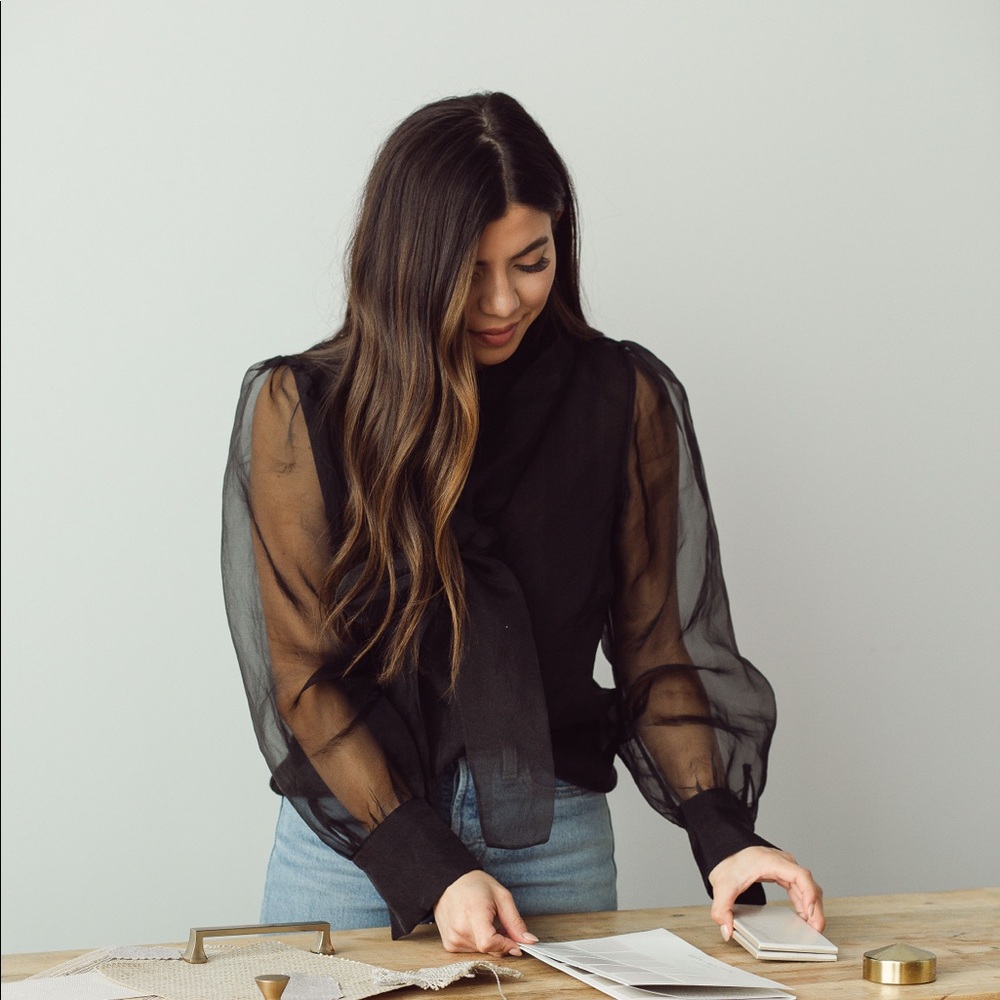 Black Zara Blouse w/ Tie